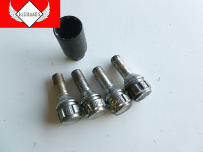 1997 BMW 528i E39 - Wheel Lock Bolts w/ Removal and Installation Adaptor Socket (Include 4 Wheel Bolts)